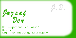 jozsef der business card